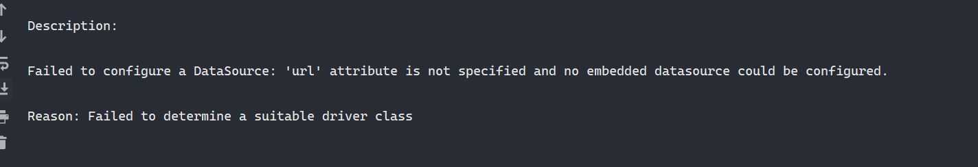 出现这种问题是没有配置数据库导致的